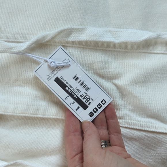 NWT Judy Blue Cuffed Denim Jogger White Size 13/31 - Picture 5 of 8